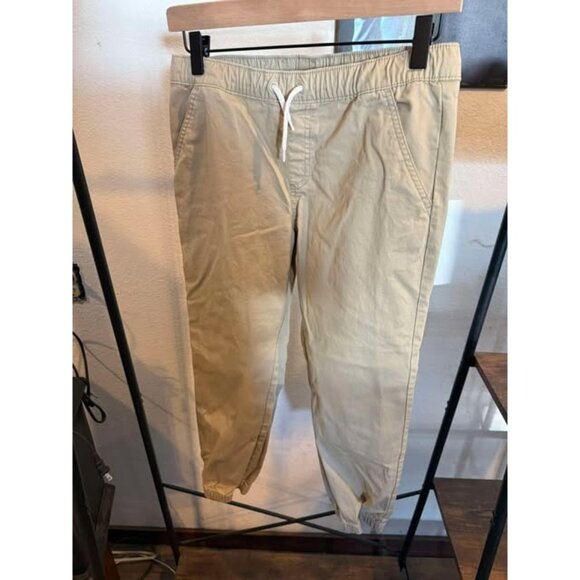 Boys Stretch Woven Jogger Pull-On Pants - Cat & Jack™ Beige 12 Husky - Picture 1 of 3